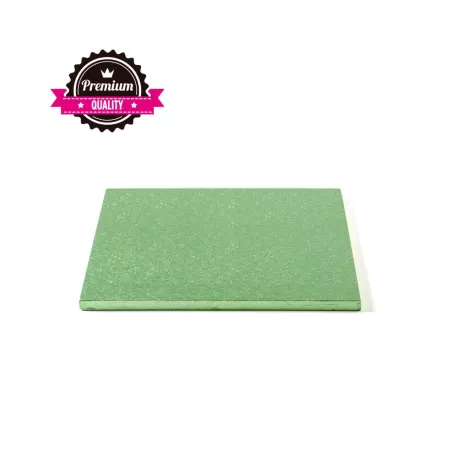 Sottotorta quadrato verde chiaro  15x15xh 1,2 cm - Decora