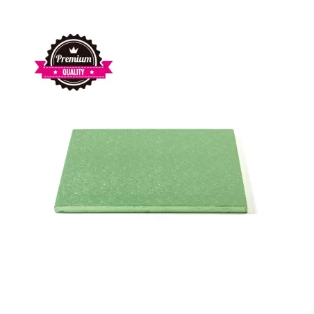 Sottotorta quadrato verde chiaro  15x15xh 1,2 cm - Decora