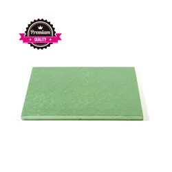 Sottotorta quadrato verde chiaro  25x25xh 1,2 cm - Decora