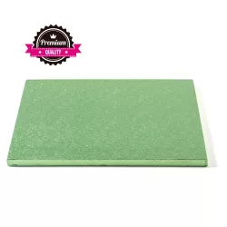 Sottotorta quadrato verde chiaro 40x40xh 1,2 cm - Decora
