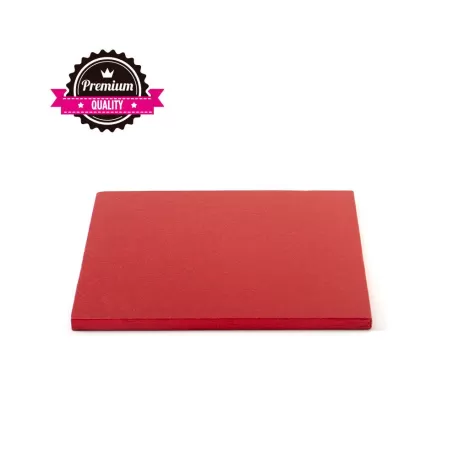 Sottotorta quadrato rosso  20x20xh 1,2 cm - Decora