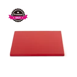 Sottotorta quadrato rosso  25x25xh 1,2 cm - Decora