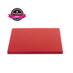 Sottotorta quadrato rosso  30x30xh 1,2 cm - Decora