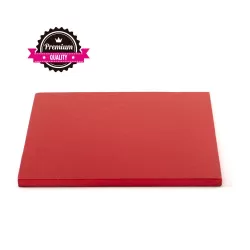 Sottotorta quadrato rosso 35x35xh 1,2 cm - Decora