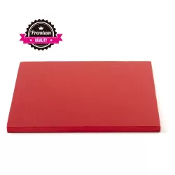 Sottotorta quadrato rosso 40x40xh 1,2 cm - Decora