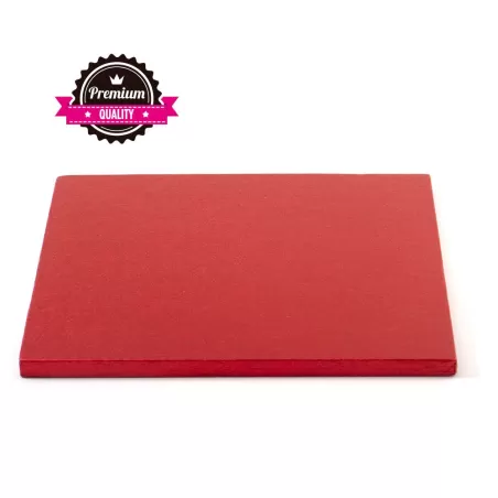 Sottotorta quadrato rosso 40x40xh 1,2 cm - Decora