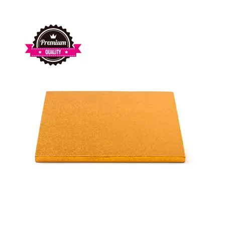 Sottotorta quadrato arancio  20x20xh 1,2 cm - Decora