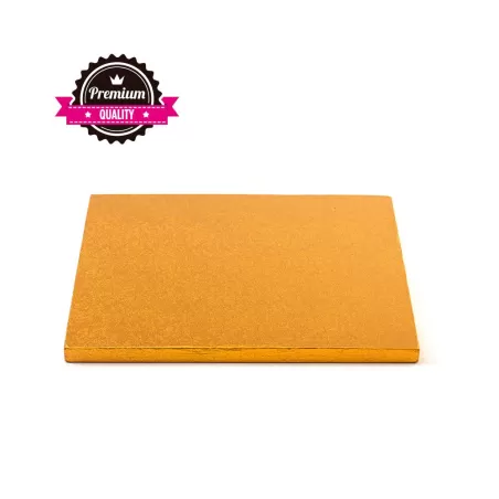 Sottotorta quadrato arancio  25x25xh 1,2 cm - Decora