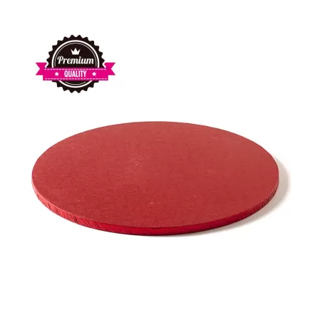 Sottotorta tondo rosso Ø 30xh 1,2 cm - Decora