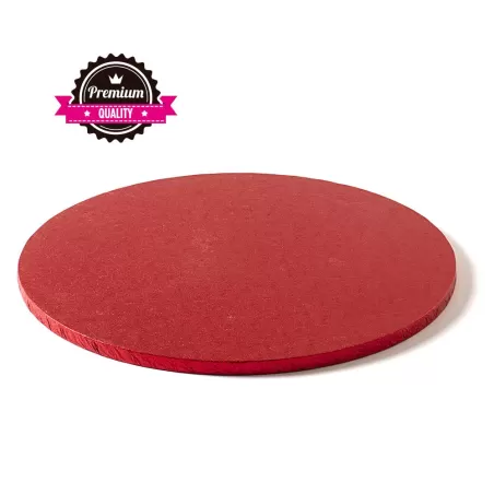 Sottotorta tondo rosso Ø 40xh 1,2 cm - Decora