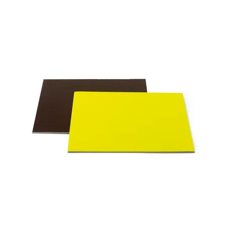 Piatto torta quadrato marrone e lime quadrato 24x24 cm - Decora