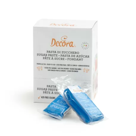 Pasta di zucchero blu 100 g - Decora