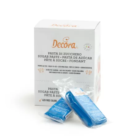 Pasta di zucchero blu 100 g - Decora
