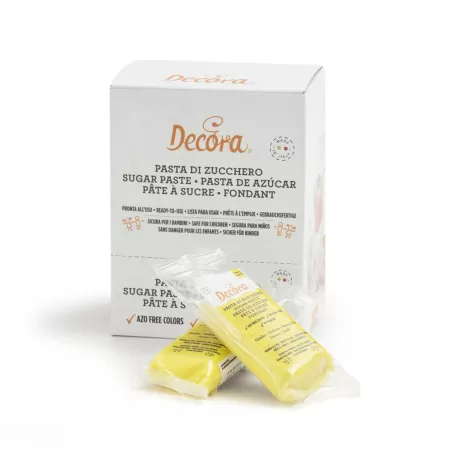 Pasta di zucchero gialla 100 g - Decora