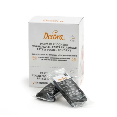 Pasta di zucchero nera 100 g - Decora