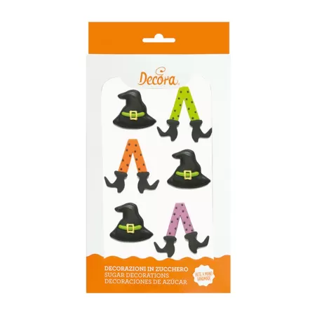 Cf 6 decorazioni in zucchero witch - Decora