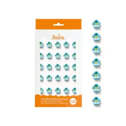 Cf 30 fiorellini piccoli celeste - Decora