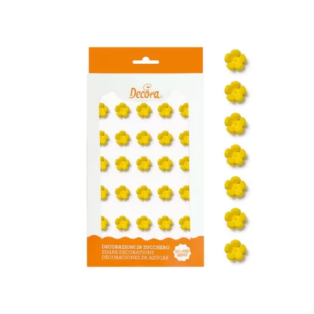 Cf 30 fiorellini piccoli gialli - Decora