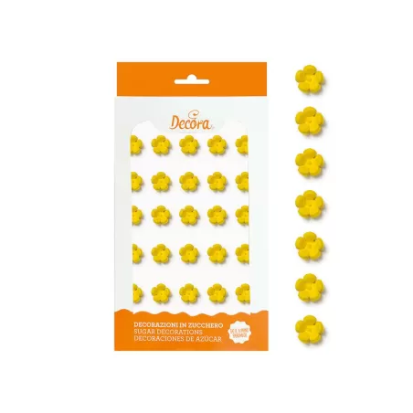 Cf 30 fiorellini piccoli gialli - Decora
