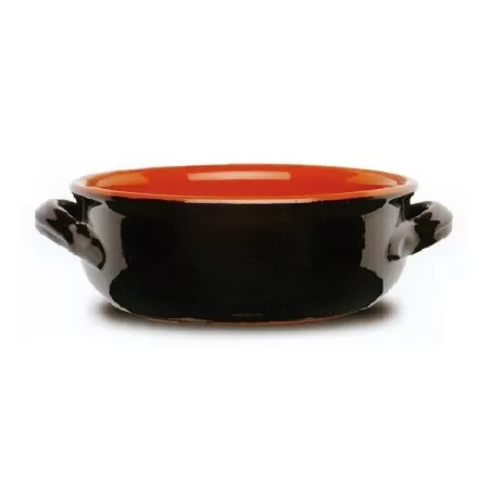 Tegame 2 manici in terracotta Cm.24