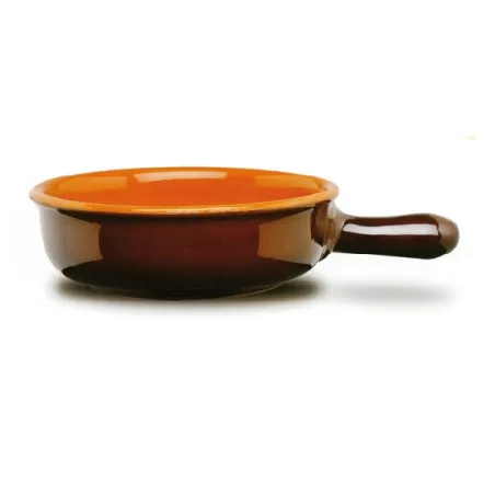 Tegame-casseruola 1 manico in terracotta Cm.28