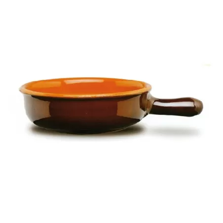 Tegame-casseruola 1 manico in terracotta Cm.26