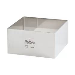 Quadrato inox Cm. 15x15x4,5 H. - Decora