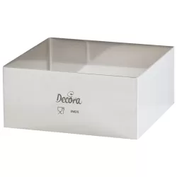 Quadrato inox Cm. 30x30x4,5 H. - Decora