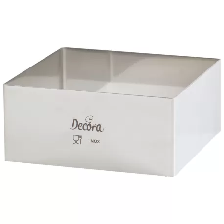 Quadrato inox Cm. 30x30x4,5 H. - Decora
