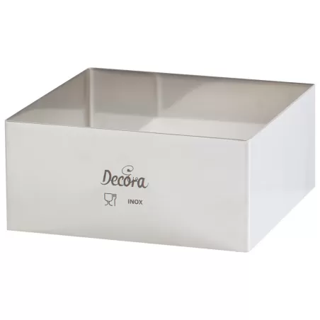 Quadrato inox Cm. 30x30x4,5 H. - Decora