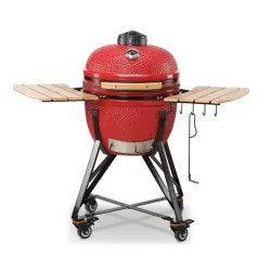 Barbecue kamado a carbone in ceramica rosso Media - Kamado Bono