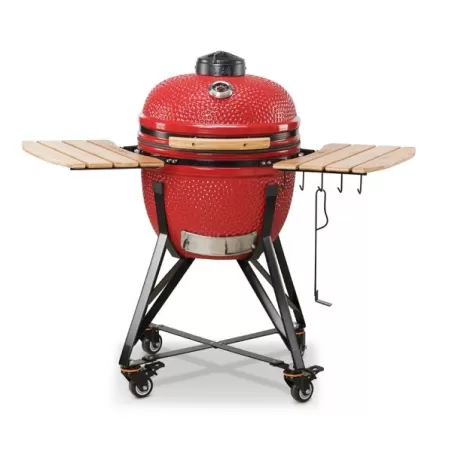 Barbecue kamado a carbone in ceramica rosso Media - Kamado Bono