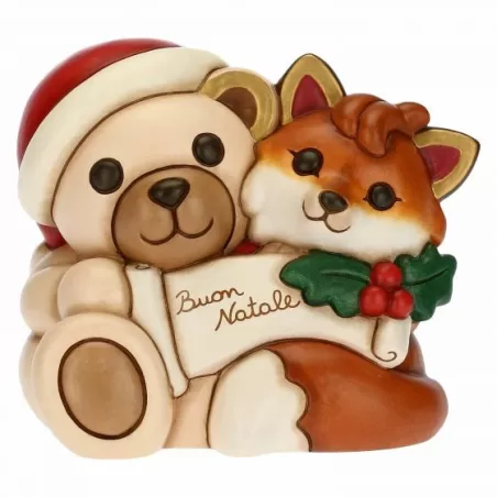 Coppia Teddy e volpe Grace Buon Natale - Thun