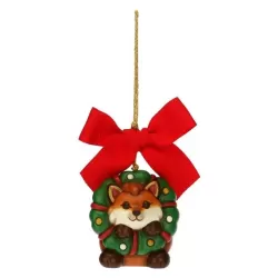 Addobbo natalizio volpe Grace con ghirlanda piccolo - Thun
