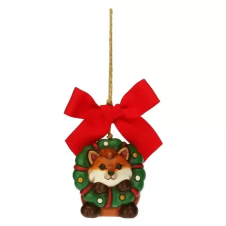 Addobbo natalizio volpe Grace con ghirlanda piccolo - Thun