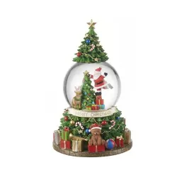 Melodie di Natale, Boule de neige con pacchi dono e carillon- L'oca Nera