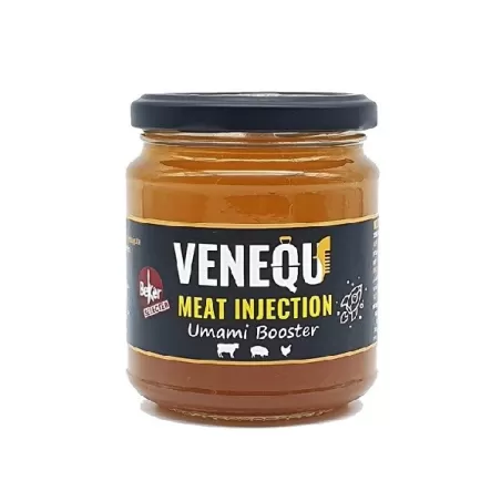 Meat Injection - Marinatura da iniettare per carne pronta alluso - In vasetto vetro Gr. 300 - Venequ