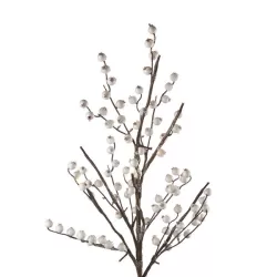 Rami lucenti, Ramo con bacche bianche con led - L'oca Nera