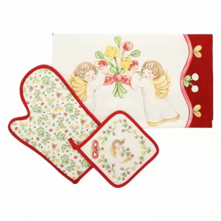 Set guantone, presina e canovaccio Sweet Christmas - Thun