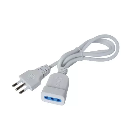 Prolunga Mt.5 spina 10 amper presa 10 amper bianca