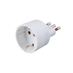 Adattatore schuko spina 10 amper bianco
