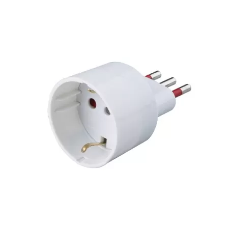 Adattatore schuko spina 10 amper bianco
