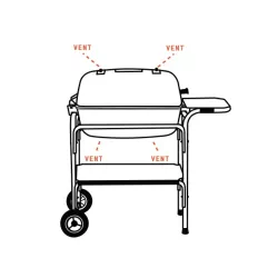Barbecue a carbone Pk Grill & Smoker Original Graphite, standard grid - PK Grill 2