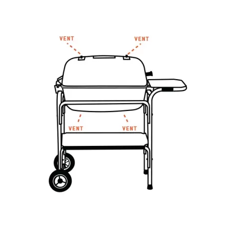 Barbecue a carbone Pk Grill & Smoker Original Graphite, standard grid - PK Grill