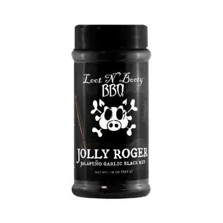 Bbq Rub - Jolly Roger Jalapeno Garlic Black Rub - Loot N' Booty
