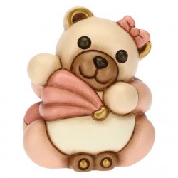 Teddy con culla lei in ceramica - Thun