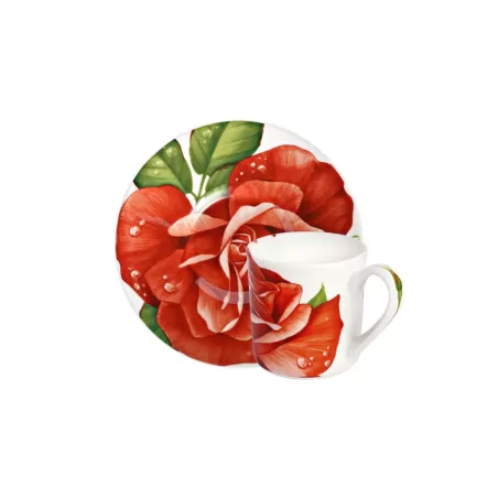 Romantica, Tazza espresso con piatto - Taitu