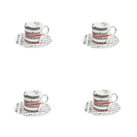 Fil Rouge Musica, Tazza espresso con piatto 4 pezzi - Taitu
