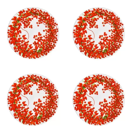 Fil Rouge Bacche, Piatto frutta 4 pezzi - Taitu