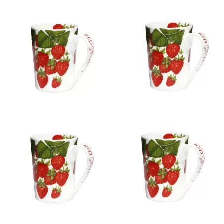 Red, Strawberry - Mug  4 pezzi - Taitu